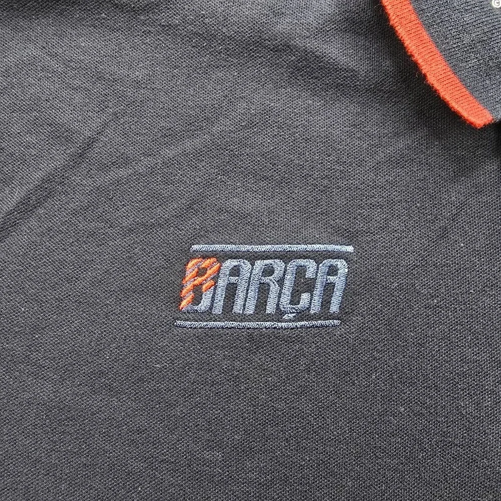 FC Barcelona Barca Polo‎ Mens 3XL/2XL Blue Senyera Stripe Sleeve Soccer Shirt